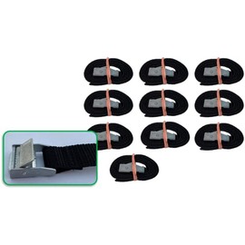 Fastening Straps 80 cm x 20 mm Made in Germany Bicycle Carrier Tie Down Straps Clamp Lock Lashing Straps Buckle Straps Pack of 10