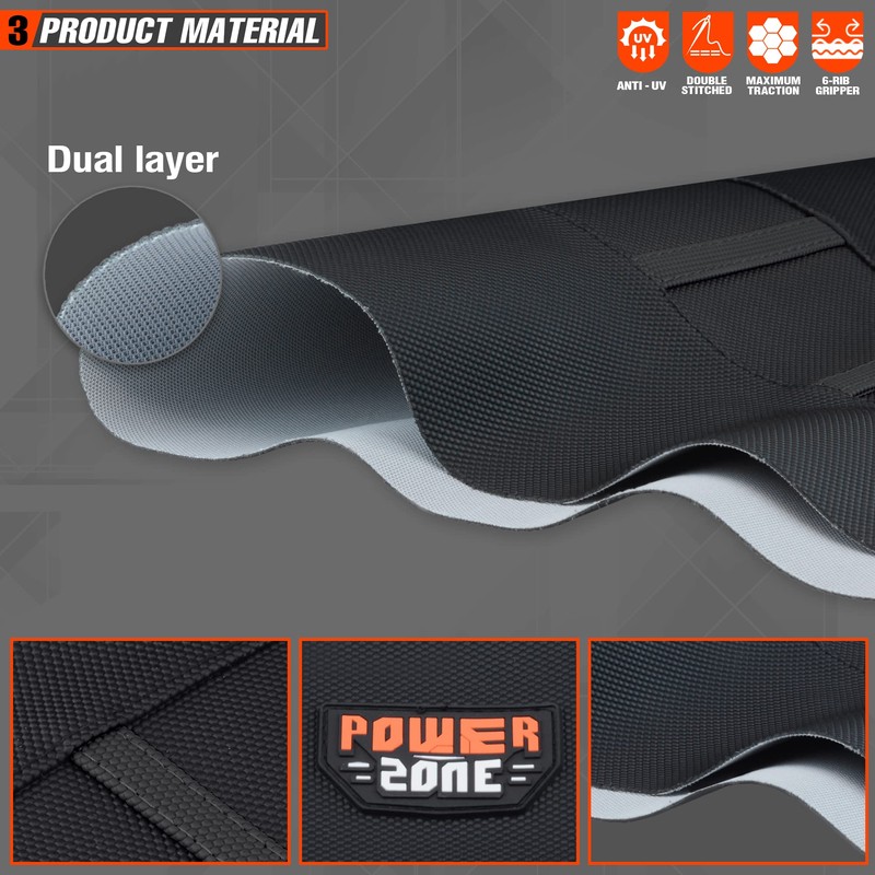 fewfuss Universial Dirt Bike Seat Cover - Soft Ribbed Rubber