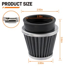 4PCS 52mm Motorcycle Air Intake Filter Pod Cleaner for Yamaha for Honda for Suzuki for Kawasaki Dirt Bike ATV Moped Pit Bike Scooter Vintage