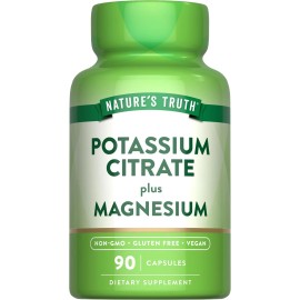 Nature's Truth Potassium Magnesium Citrate | 90 Count | Vegan, Non-GMO | by Nature's Truth