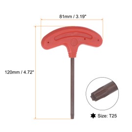 HARFINGTON 2pcs Torx Screwdriver T25 S2 Steel T Handle Star Key Wrench for CNC Lather Tool Holder