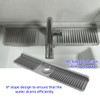 dophee Faucet Mat for Kitchen Sink, 24" Long 6° Slope