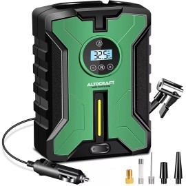 ALTOCRAFT USA 12V Portable Tire Inflator with Digital Pressure Gauge LED Light