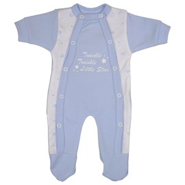 BabyPrem Premature Baby Clothing Pyjamas Romper Small Stars 32-50 cm, blue