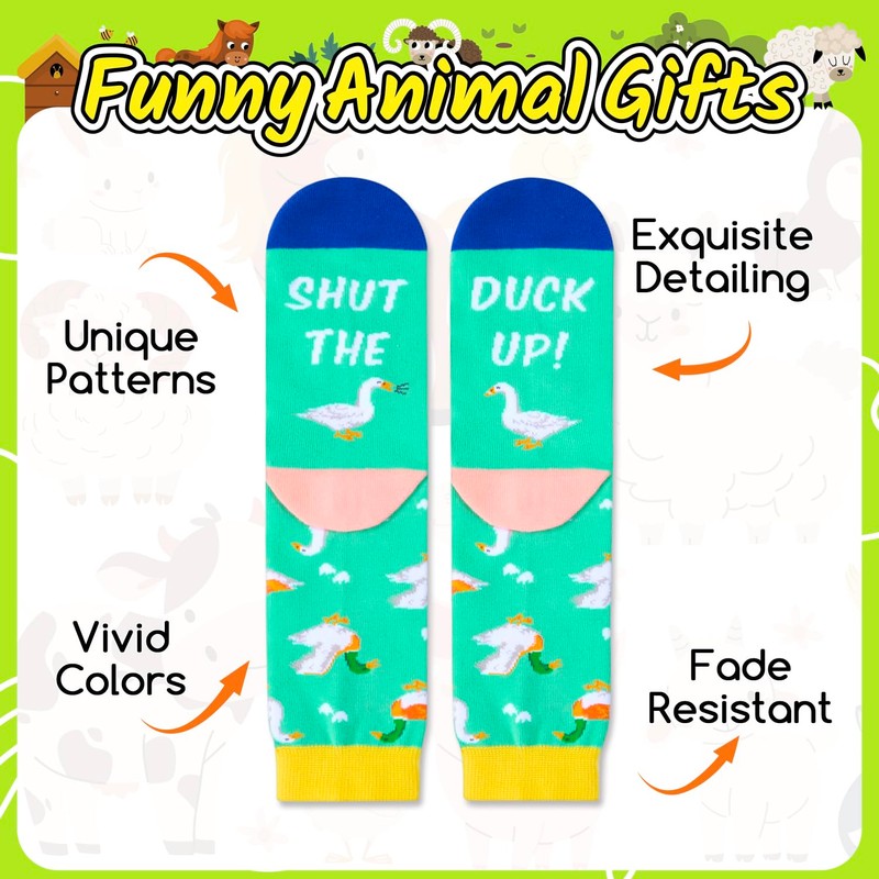Zmart Gag Duck Socks for Men - Funny Novelty Fun