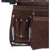 VEEKAY Brown Leather Tool Belt 11 Pocket Suede with 2-Inch