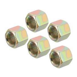 sourcing map Hex Coupling Nuts M10 x 1mm Fine Thread 12mm Length Sleeve Stud Rod Adapters Pipe Connectors Colorful Pack of 5