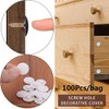 Pack of 100 Cover Caps for Screws, Plastic Phillips Screw