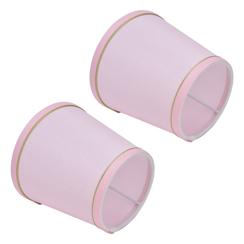 2PCS European Style E14 Lamp Shade Pink Lampshade for Chandelier