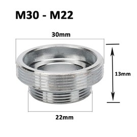 Faucet Aerator Adapter, 22mm Standard Male Thread Faucet Aerator Connector, Brass Water Conditioner Filter Kitchen Sink Aerator Adapter (M22-M30)