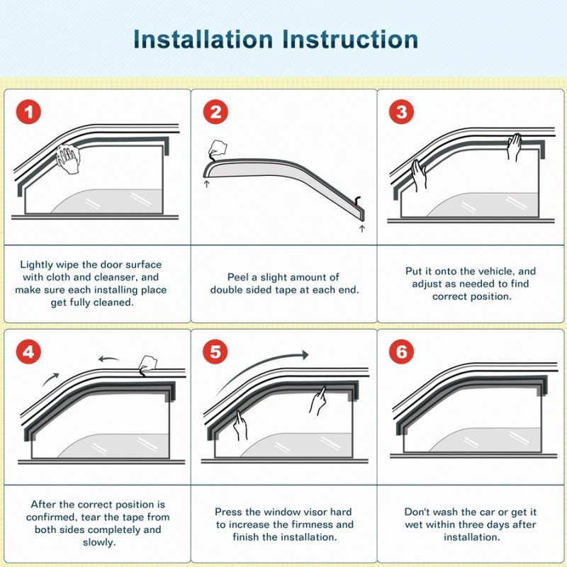 GEARZAAR For Hyundai Venue 2020-2024 Window Vent Visor Rain Guards