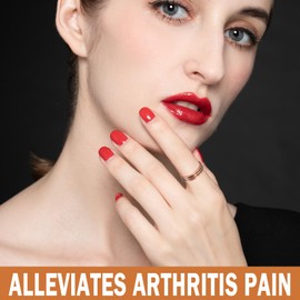 3X-4 Strong Magnetic Arthritis Copper Rings for Female Magnetic Field Therapy, Effectively Relieve Arthritis and Finger Pain, Have a Light Effect on Rheumatism and Lymphatic Drainage (3500 Gauss),