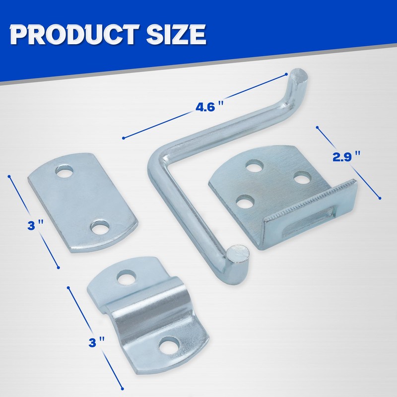 Lonffery Trailer Gate Latch, 2 Pack Stake Bed Latches, Straight