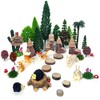 OrgMemory 42pcs Animal Trees, Mini Garden Accessories, Garden Fairy Figurines,
