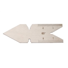 Yuecoom Iso60 Center Gauge, Degree Fishtail Gauge, Stainless Steel Center Fishtail Gauge, High Quality Stainless Steel Fishtail Center Gauge Lathe Cutting Tool for Screw Thread Pitch Measurement