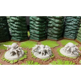Hasbro Heroscape Fyorlag Spiders From Ticalla Jungle Set (3 Pieces) [Custom]