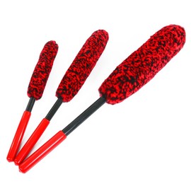 Car Wash Brush, Wheel Brush, Set of 3, Bending, Fixing, Tire Brush, Car Wash Supplies, Car Supplies, Maintenance, Scratch-Prevention, Cleaning, Cleaning