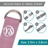 Yoga Studio Yoga Strap, 2.5m (8.2ft) Extra Long Durable Organic