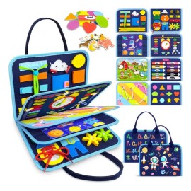 Tablero Montessori 8 Páginas Juego Sensorial Didáctico Infan                                                                                          