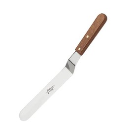 Ateco Offset Spatula with 9.75-Inch Stainless Steel Blade, Wood Handle, Silver