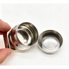 2Pcs Stainless Steel Single Dipper Palette Cup with Screw Lid