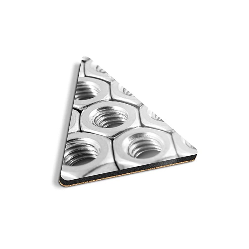 1 x Triangle Coaster - Silver Nuts for Bolts Engineering