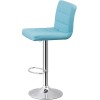 SEGAWE Set of 2 Adjustable Bar Stools PU Leather Modern