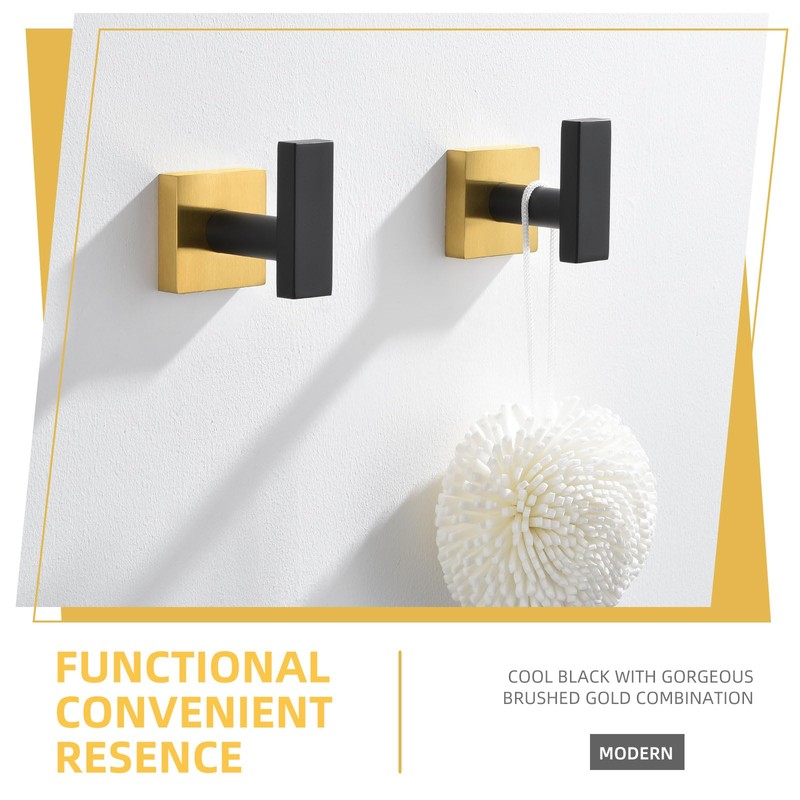 Angle Simple Bathroom Towel Hook 2 Pack, SUS 304 Stainless