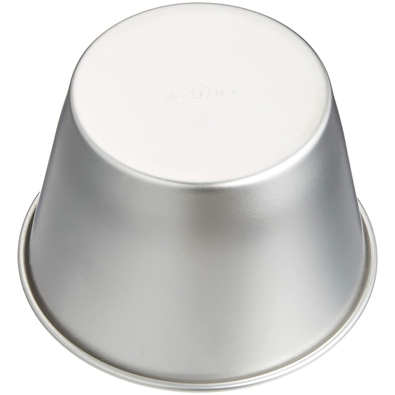 Endoshoji WPL07004 Commercial Pudding Cup, Extra Large, 18-8 Stainless Steel,