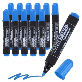 M&G Dry Erase Markers, 12 Pack Quick-Drying White Board Markers Low Odor Whiteboard Marker Fine Tip Marking Pens for Classroom Office Meeting Home, Blue