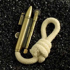 Vintage Trench Lighter, Rope Design, Windproof, Outdoor Camping Survival Gear (Bronze)