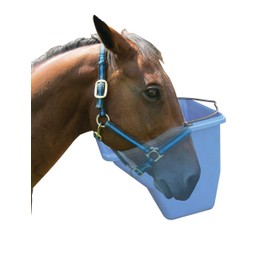 Little Giant® Plastic Better Bucket | Horse Feed Bucket | Ergonomically Designed | Flat Back Bucket | Made in USA | 20 Quarts | Blue