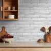 COMSTICKC 3D White Wood Wall Panels, Faux Wood Peel and