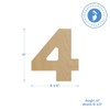 Wooden Number 4 Cutouts 8", Wooden Numbers for Wall Decor,