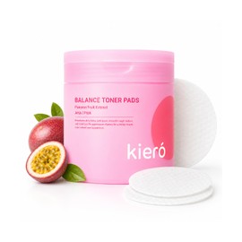 KIERO Toner Pads Coreanos Balance con AHA y PHA 60 unidades  Extracto de maracuyá, hidratantes, equilibrio de la piel, uso diario, veganos,...        