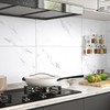 FunStick 30x60cm Carrara Marble Peel and Stick Floor Tile White