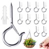 Pack of 10 Screw Hooks, Stainless Steel, Hook Screws, Screw