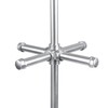 MyGift 5.5ft Freestanding Coat Rack with Silver Tone Industrial Metal