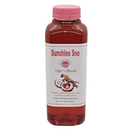 Sunshine Sno Dye Free Snow Cone Syrup, Tiger's Blood, 16oz, Made with organic ingredients