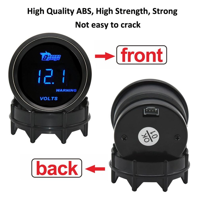 MOCNT Car Voltage Display 2 Inch 52 mm Voltmeter Display