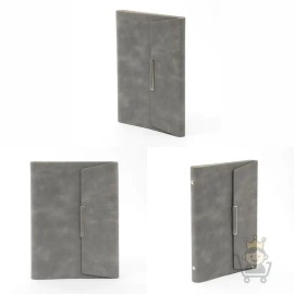 Notebook Diary Planner Office Leather Gray for school, and desk organization, writing planning or paper accessory, and Desk Supply