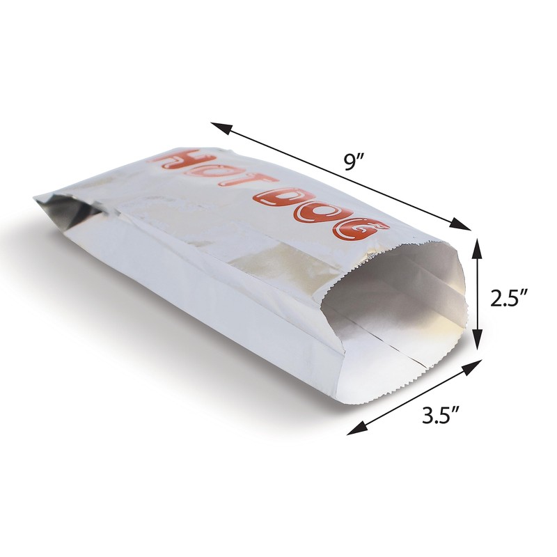 Better Kitchen Products Foil Hot Dog Wrappers, 9" x 3.7",