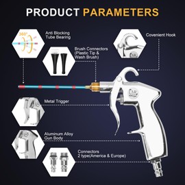 BREADEEP Car Cleaning Gun, Air Blaster for Car Detailing, Essential Car Detailing Kit and Supplies, High-Pressure Air Tools for Efficient Car Cleaning Kit, Tornado Air Gun for Dust and Dirt Removal