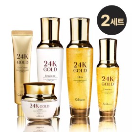 Goldvera 골드베라 24K골드 화장품 5종 2세트 기초화장품 스킨케어 콜라겐 주름미백 탄력보습 Gold Vera 24K Gold Cosmetics 5-Piece 2-Set Basic Skincare Collagen Wrinkle Whitening Elastic Moisturizing