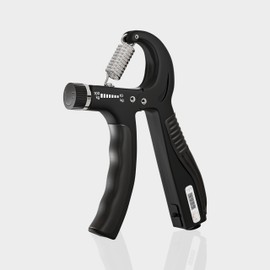 BOLT RUSH Adjustable Grip Strengthener, Grip Trainer (10-100 kg), Forearm Strengthener for Muscle Building, Grip Trainer & Finger Strengthener for Athletes, Rock Climbing, Gym Equipment (Black)
