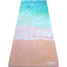 Plyopic All In One Hot Yoga Mat | Luxury Sweat-Grip Mat/Towel Combo | Eco-Friendly Natural Rubber | Best for Yoga, Pilates, Bikram, Hot Yoga, Workout and Exercise