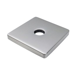 Antrader Square Shower Flange Cover,3.5 Inch Large Shower Arm Flange Universal Modern Escutcheon Cover Plate (Brushed Nickel),1Pcs