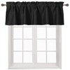 DWCN Black Blackout Valance Curtain for Kitchen Small Window -