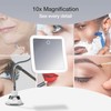 Fancii 10x Flexible Magnifying Mirror with 3 LED Light Settings,