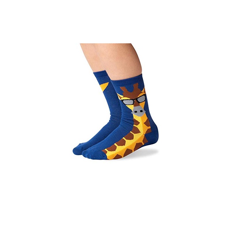 HOTSOX Kids Giraffe Socks 1 Pair, Blue, Kids S/M